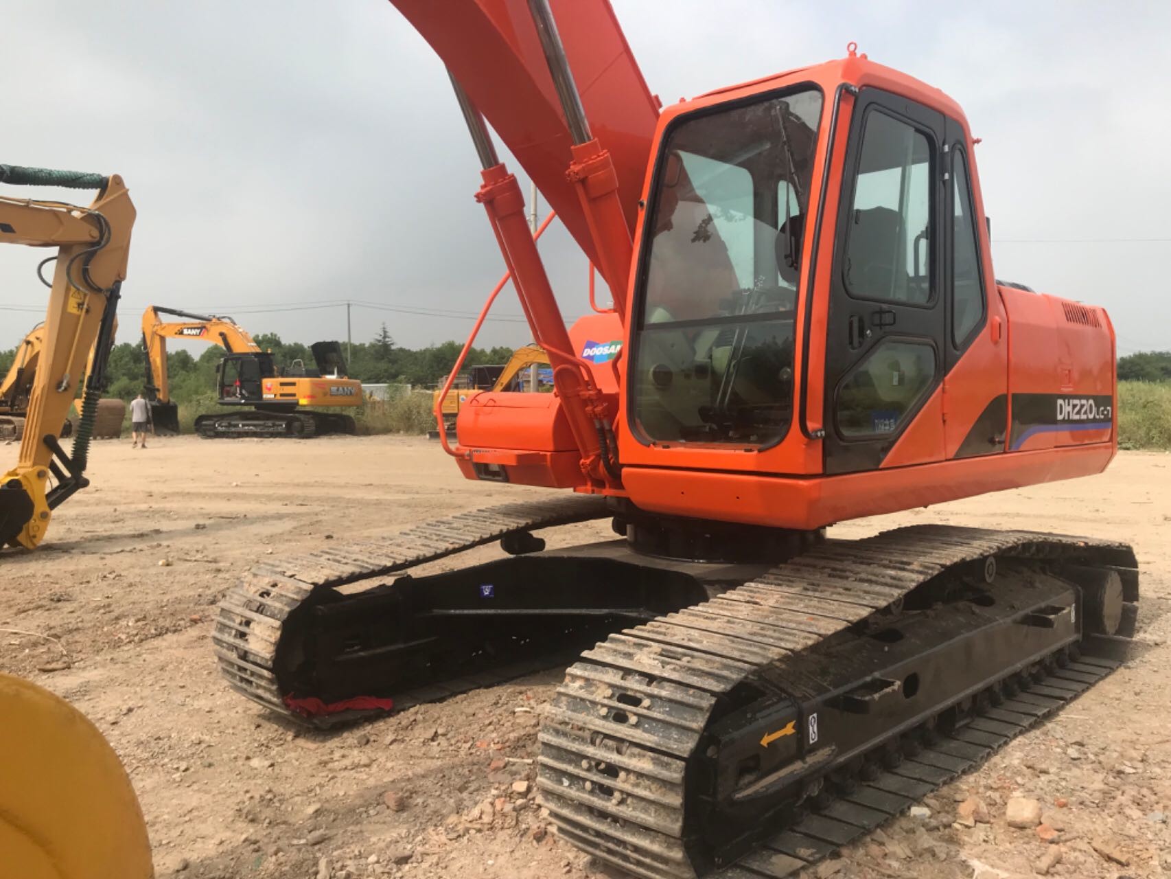 5700mm Boom Length Used Doosan Excavator 3030mm Total Transportation Height