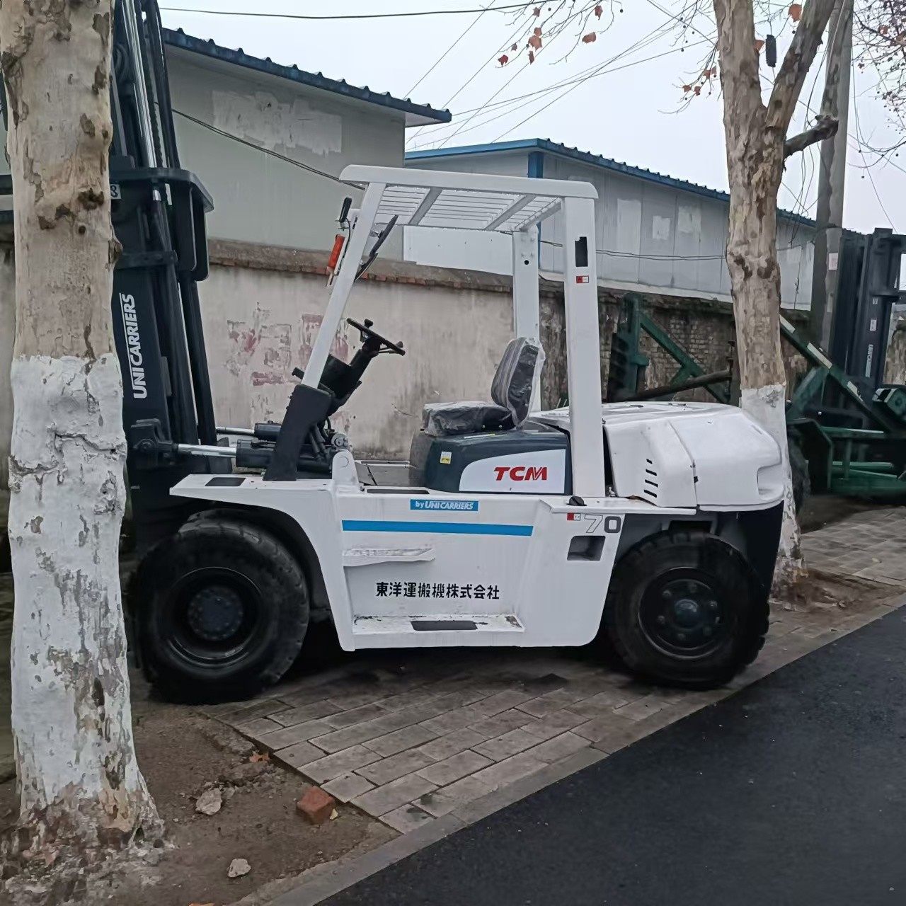 Original Paint Used Diesel Forklift TCM 70 Construction Diesel Loading ...