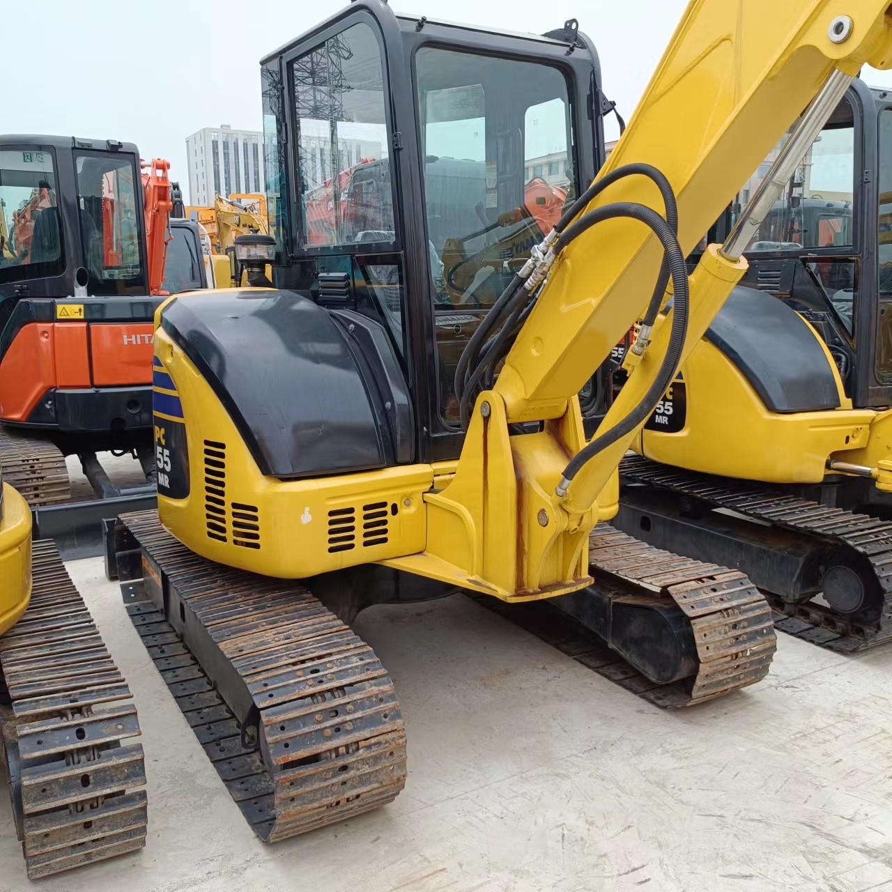 5.5 Tons Used Hydraulic Excavator PC55 PC55MR Komatsu Mini Crawler Digger