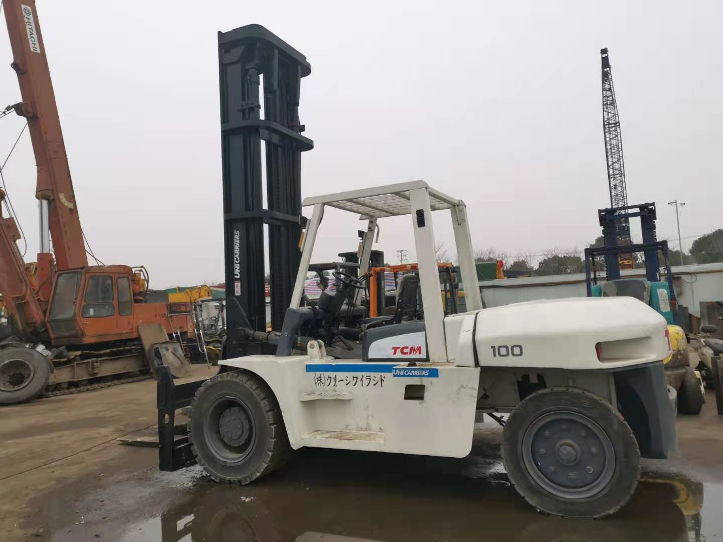 10T TCM FD100Z Second Hand Forklift Gantry Height 6m