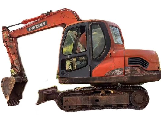 8 Ton DX80 Used Doosan Excavator Second Hand Diggers Reverse Bucket