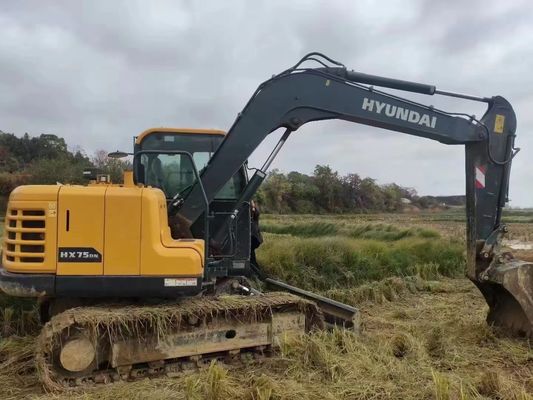 7Ton 2018 Used Hyundai Excavator Earth Mover 75DVS