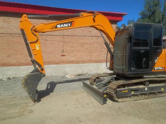 7280KG Second Hand Sany 75 Excavator Rotating Speed 11.5