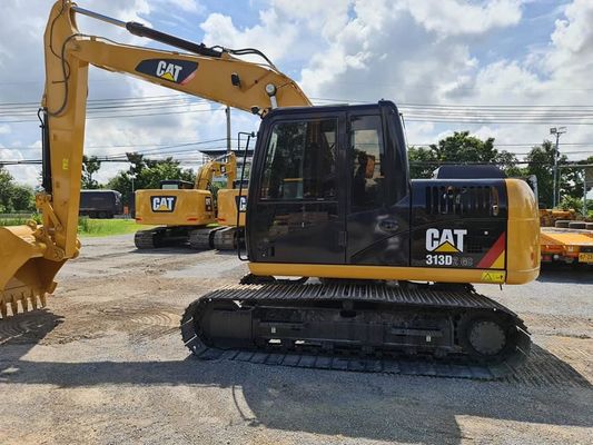 313D Used CAT Excavators With 82kN Bucket Digging Force And 67000W Power