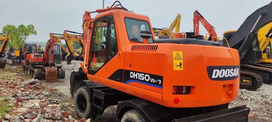 Hydraulic Drive Doosan Wheeled Excavator Doosan DH150W-7 for Construction Projects