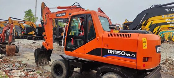 Hydraulic Drive Doosan Wheeled Excavator Doosan DH150W-7 for Construction Projects